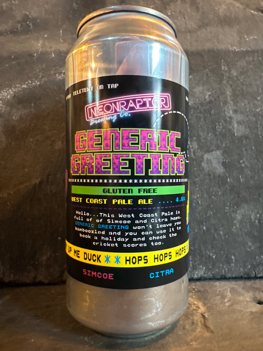 Generic greeting - Neon Raptor