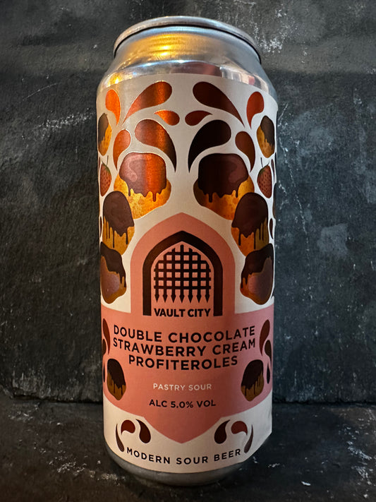 Double Chocolate Strawberry Cream Profiteroles - Vault City